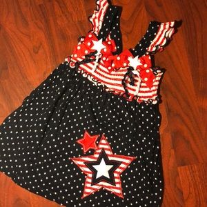 Red, White, & Blue Patriotic Toddler Dress